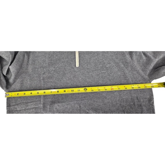 NWT Collars & Co Luxury Touch Cotton and Cashmere Quarter Zip Sweater Large Grey - Picture 6 of 7